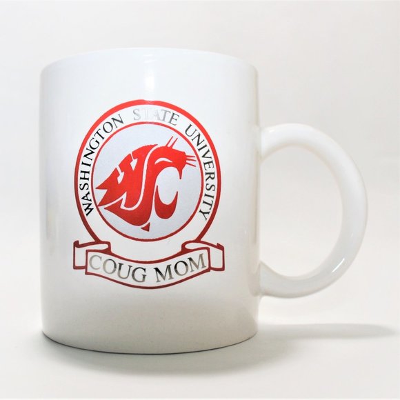 WASHINGTON STATE UNIVERSITY Coug Mom Coffee Mug College Spirit Cup (No Returns) - Picture 1 of 8